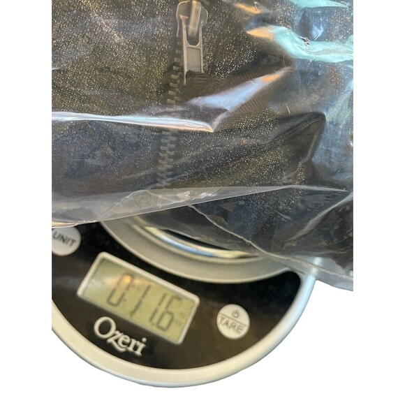 Juicy Couture Black Metallic Wet‎ Look Zip Up Hoodie Jacket Size M Lightweight - Picture 14 of 14